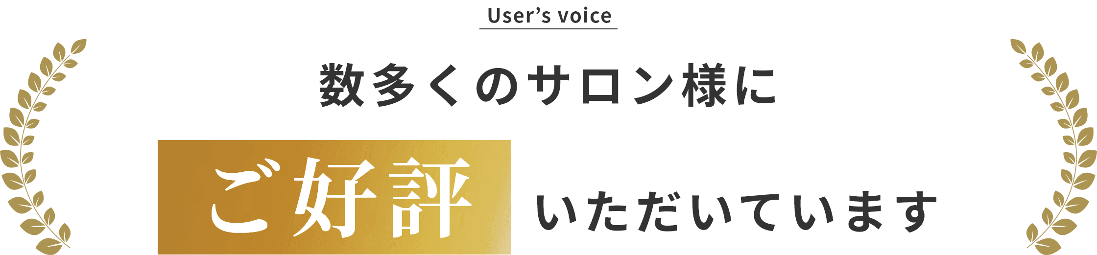 ”Usersvoice数多くのサロン様にご好評いただいています”